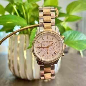 Michael Kors Chronograph Two-Tone Stainless-Steel Watch